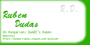 ruben dudas business card